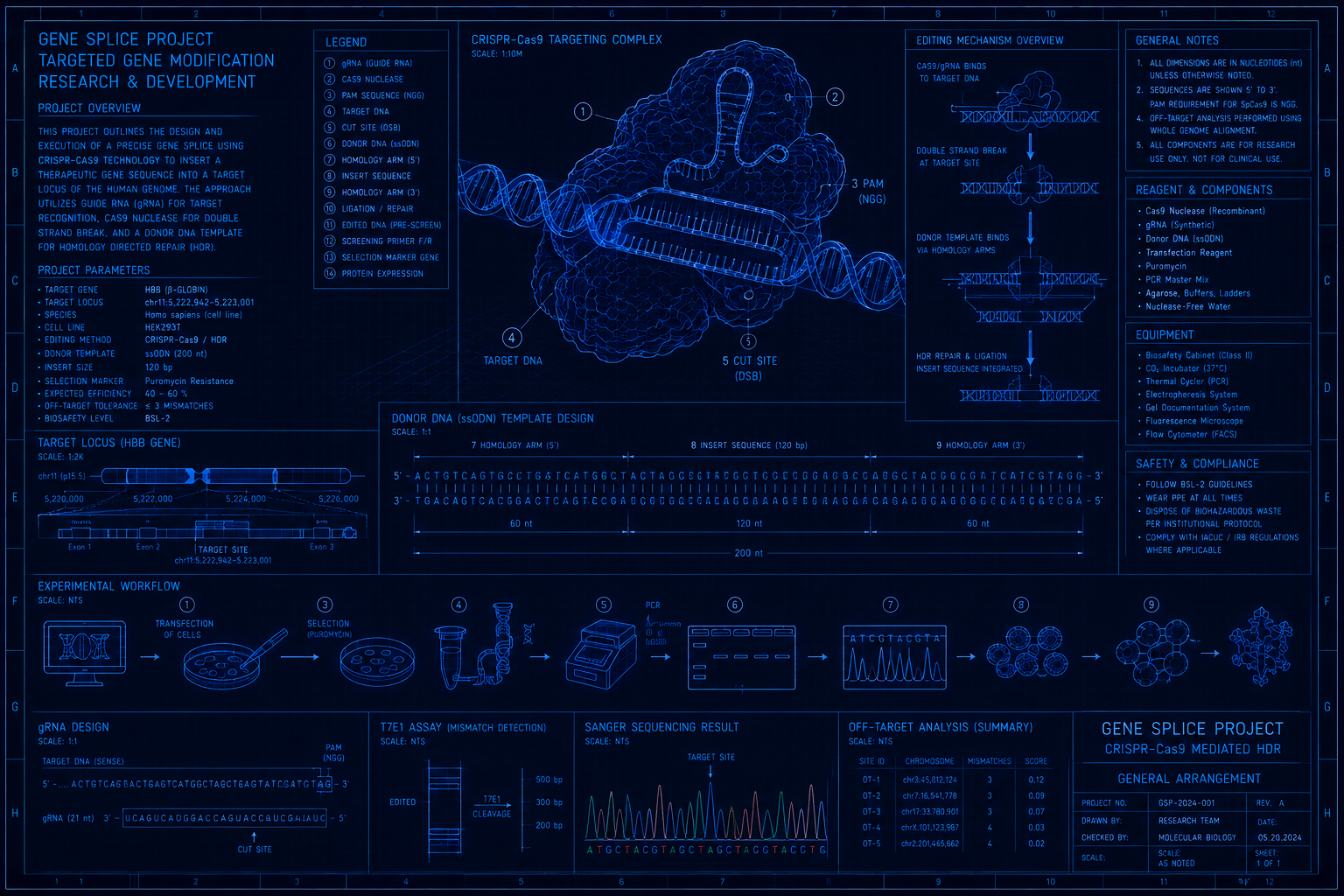 CRISPR-Cas9 gene therapy R&D program schedule blueprint