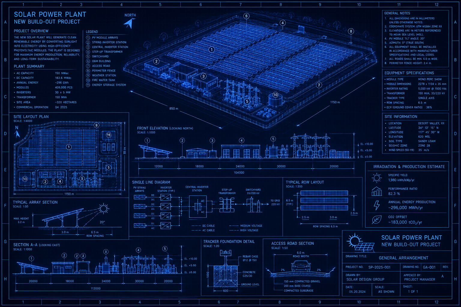 5MW solar plant construction schedule blueprint
